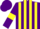 Silk - Purple and Yellow stripes, Purple sleeves, Yellow armlets