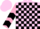 Silk - Pale Pink and Black Blocks, Pink Sleeves, Black Chevrons, Pink C