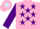 Silk - pink, purple stars, purple sleeves, pink cap, light blue star