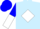 Silk - Light Blue, White Diamond Frame, Blue and White Halved Sleeves, Blue Cap