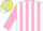 Silk - White, Yellow and Pink Panels, Yellow and Pink Bars on Sleeves