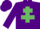 Silk - Purple, Jade Green Cross of Lorraine, Green Hoo