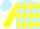 Silk - LIGHT BLUE, yellow diamonds, light blue 'HK' on yellow sleeves