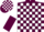 Silk - Maroon and White Blocks, White and Maroon Halved Sleeves, Ma