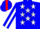 Silk - Blue and Red, White Stars on Back, White Star Stripe