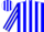 Silk - BLUE, white stripes, bl