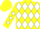 Silk - Yellow with white diamonds in center 'RR' logo, black diamo