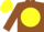 Silk - Brown, Brown 'RC' on Yellow disc, Yellow Cap
