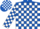 Silk - Royal Blue and White Blocks, White and Blu