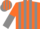 Silk - Orange and grey Panels, Orange and grey Halved Sleeves