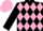 Silk - BLACK & PINK DIAMONDS, black sleeves, pink cap