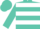 Silk - TURQUOISE, white 'C', white hoops, turquoise cap