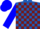 Silk - Royal Blue and Burgundy Blocks, Blue Sleeves, and Cap