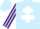 Silk - Light Blue, White Cross of Lorraine, Dark Blue and Pink striped sleeves