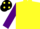 Silk - Yellow, Purple sleeves, Black cap, Yellow spots