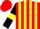 Silk - Red and Yellow stripes, Black sleeves, Yellow armlets