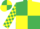 Silk - Emerald Green and Yellow (quartered), checked sleeves