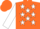 Silk - Orange, white stars, white sleeves, orange cap