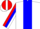 Silk - WHITE, red circled blue 'B', red and blue stripe