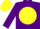 Silk - Purple, purple 'CC' on yellow disc, yellow cap