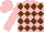 Silk - Pink and Brown diamonds, Pink sleeves and cap