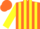 Silk - Orange and Yellow stripes, Yellow sleeves, Orange cap