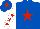 Silk - Royal Blue, Red star, White sleeves, Red stars, Royal Blue cap, Red star