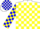 Silk - White, Blue and Yellow Blocks, Blue and Yellow