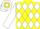 Silk - Yellow & white diamonds, yellow diamond hoop on white sleeves