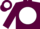 Silk - Maroon, maroon 'FF' on white disc, maroon