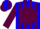 Silk - Blue, Blue 'H' on Maroon disc, Maroon Stripes on Sleeves, Blu