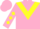 Silk - Pink, Yellow chevron, Yellow Diamonds on Sleeves, Pink cap