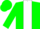 Silk - Green, White 'JH', White Triangular V Panel, Green Cap