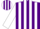 Silk - Purple, white cow emblem on back, white stripes on sleeves