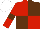 Silk - Red and Brown (quartered), Red sleeves, Brown armlets, White cap