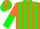 Silk - ORANGE, Green Stripes, Orange & Green Halved Slvs