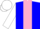 Silk - Baby Blue, White Framed Pink Triangular V Panel, White Sleeves, White Cap