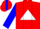 Silk - Red, Blue 'E' on White Triangle, White Stripe on Blue Sle