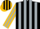 Silk - BLACK, Gold and Silver Stripes