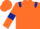Silk - Orange, Dark Blue epaulettes and armlets
