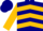 Silk - Navy Blue, Gold Chevrons, Navy Blue Band on Gold sleeves