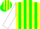 Silk - Yellow, Green Stripes, White Sleeves