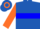 Silk - Royal Blue, Orange Circled 'R', Blue Hoop on Orange Sleeves