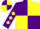 Silk - Purple and Yellow (quartered), diamonds on sleeves