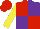 Silk - Red and Purple (quartered), Yellow sleeves, Red cap