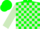 Silk - Forest Green, Light Green Blocks, Light Green Sleeves, Forest Green Cap