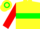 Silk - Yellow, Multi-Colored Pinwheel, Green Hoop on Red Sleeves