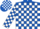 Silk - Royal Blue and White Blocks, White and B