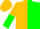 Silk - Gold, Black Airplane on Green Block, Gold and Green Halved S