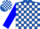 Silk - Royal Blue and White Blocks, Blue Sleeves